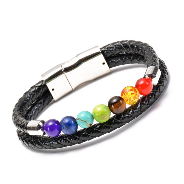 bracelet genuine leather beaded strands magnetic buckle lava rock stone tiger eye men women bracelets gift, Black
bracelet genuine leather beaded strands magnetic buckle lava rock stone tiger eye men women bracelets gift, Black