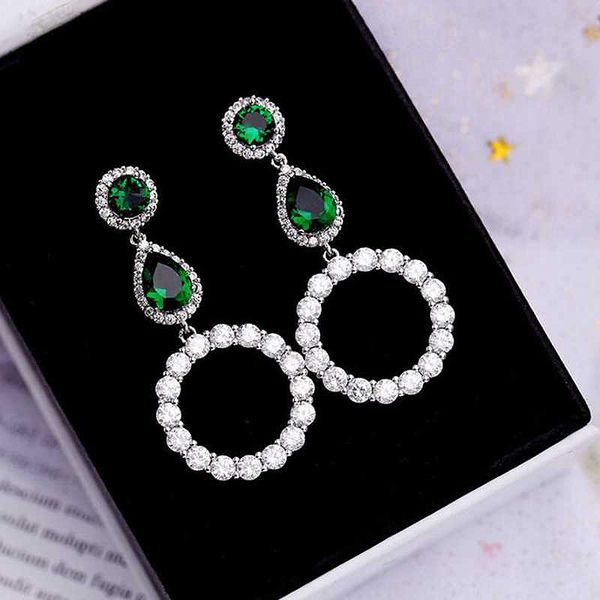 ruifan korean style round shape green/clear cubic zircon long drop earrings women 2019 fashion summer jewelry gift girl yea063, Silver
ruifan korean style round shape green/clear cubic zircon long drop earrings women 2019 fashion summer jewelry gift girl yea063, Silver