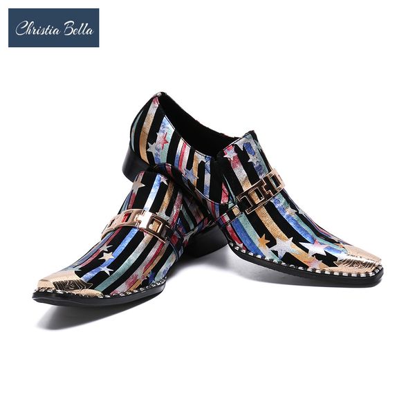 christia bella fashion printing genuine leather men business shoes plus size slip on metal square toe formal dress men shoes, Black
christia bella fashion printing genuine leather men business shoes plus size slip on metal square toe formal dress men shoes, Black