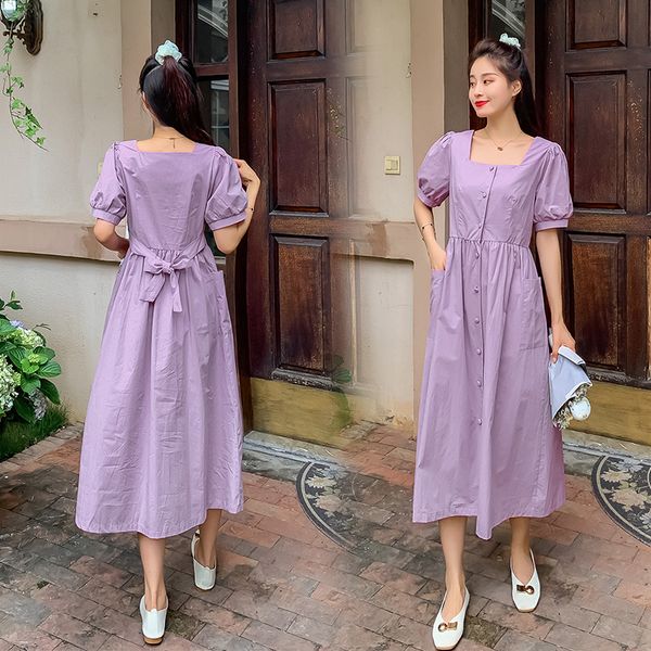 9032# maternity clothes summer cotton solid color short sleeve loose stylish dress for pregnant women pregnancy clothes, White
9032# maternity clothes summer cotton solid color short sleeve loose stylish dress for pregnant women pregnancy clothes, White