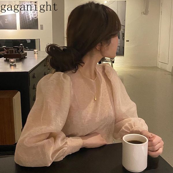 gaganight elegant women blouse long sleeve o neck transparent chic korean lady solid shirt female blouses spring fashion blusas, White
gaganight elegant women blouse long sleeve o neck transparent chic korean lady solid shirt female blouses spring fashion blusas, White