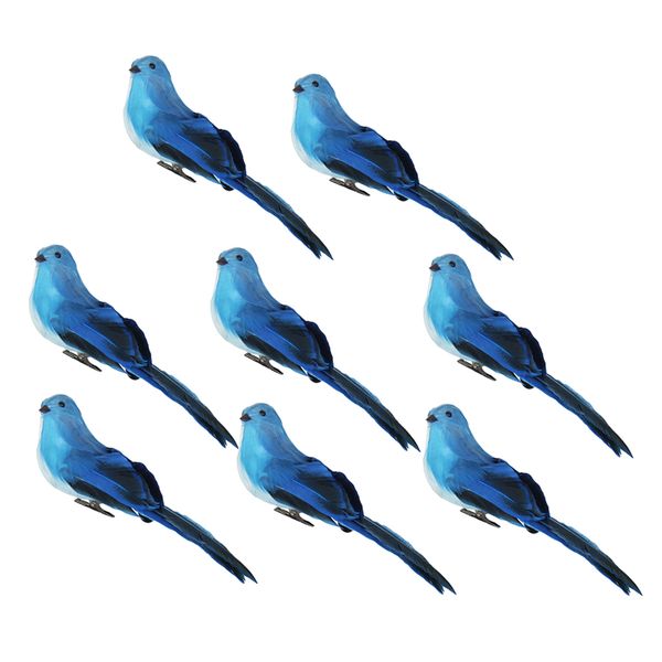 8x artificial small decorative foam birds for crafts garden, with clip easy attachment on the tree or standing, blue
8x artificial small decorative foam birds for crafts garden, with clip easy attachment on the tree or standing, blue