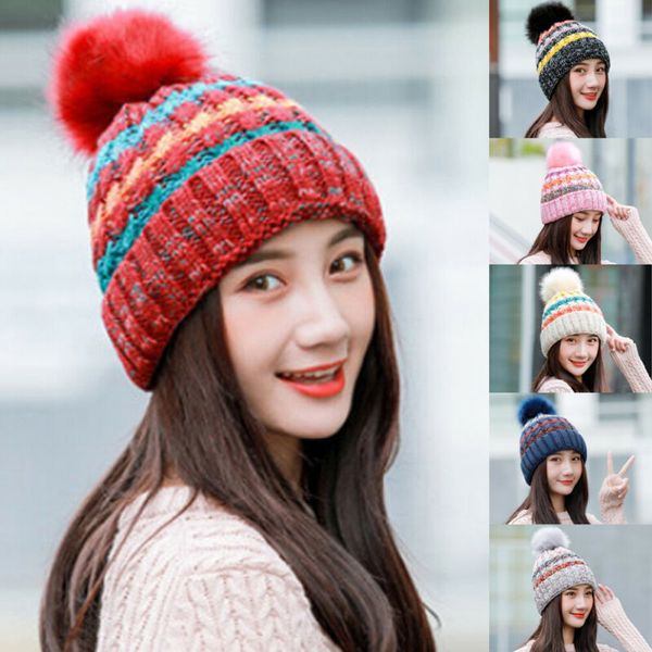 2019 autumn winter wool knit warm hat women warm article spell color ski beanie cap apparel accessories, Blue;gray
2019 autumn winter wool knit warm hat women warm article spell color ski beanie cap apparel accessories, Blue;gray