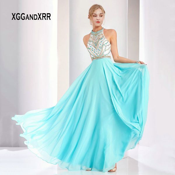 elegant o neck long blue prom dresses 2019 off the shoulder beading crystals evening gown chiffon formal party gown, White;black
elegant o neck long blue prom dresses 2019 off the shoulder beading crystals evening gown chiffon formal party gown, White;black