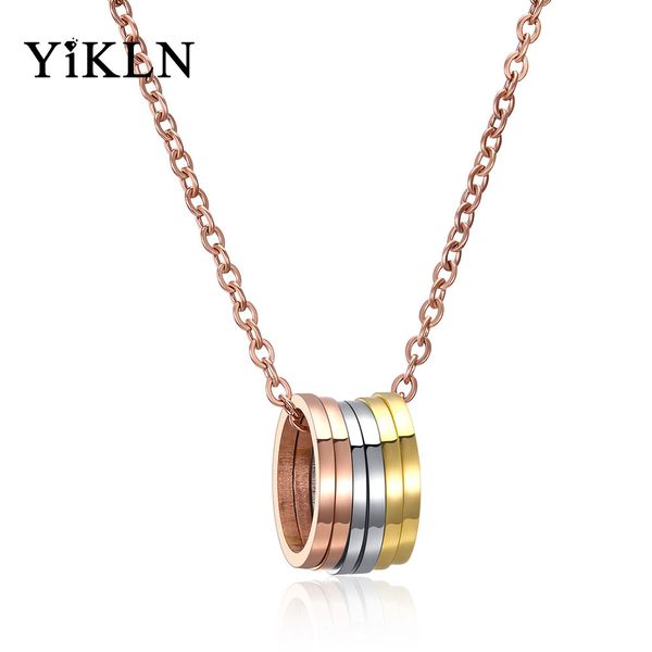 yikln stainless steel silver rose gold love custom three color round circle pendant necklace for women party xmas gift yn18271, Black
yikln stainless steel silver rose gold love custom three color round circle pendant necklace for women party xmas gift yn18271, Black