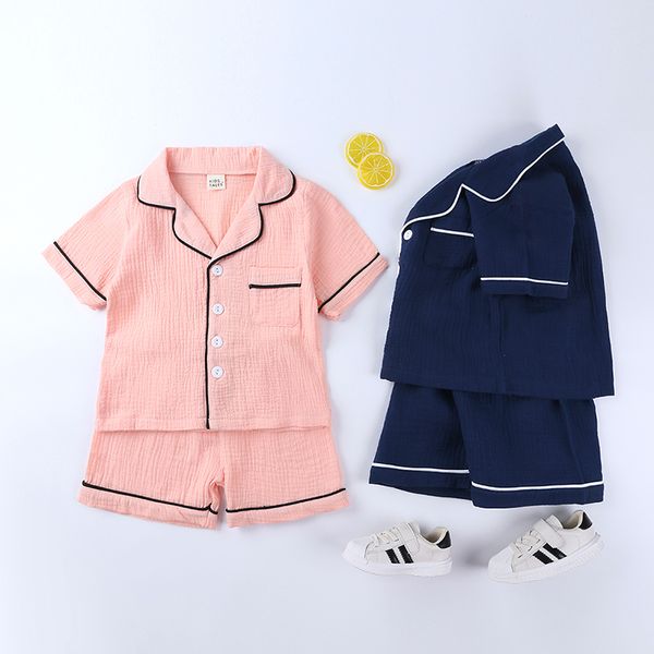 short sleeve child blouse +shorts sleepwear pajamas kids clothes pajama sets boys girls pure cotton linen outfits set bb534, Blue;red
short sleeve child blouse +shorts sleepwear pajamas kids clothes pajama sets boys girls pure cotton linen outfits set bb534, Blue;red