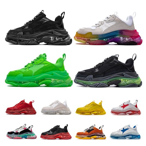 2020 triple s fashion crystal bottom paris 17fw clear sole mens designer sneakers vintage dad platform women luxury casual shoes trainers, Black
2020 triple s fashion crystal bottom paris 17fw clear sole mens designer sneakers vintage dad platform women luxury casual shoes trainers, Black