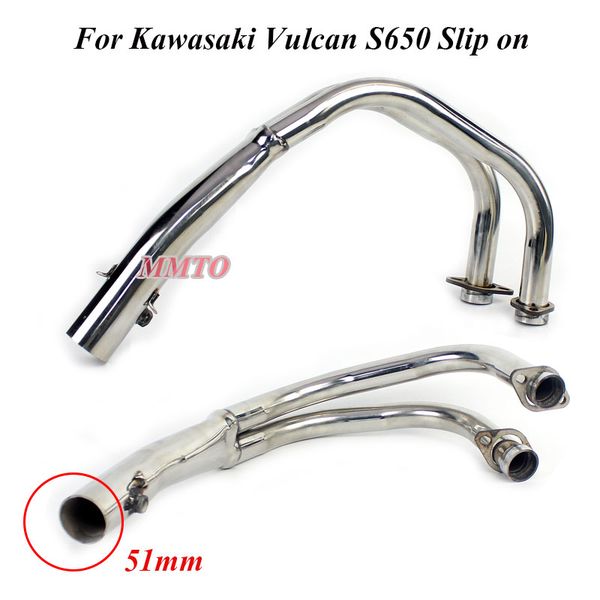 51mm motorcycle exhaust full systems front pipe slip on motorcross modified stainless steel for vulcan s650 650s s 650
51mm motorcycle exhaust full systems front pipe slip on motorcross modified stainless steel for vulcan s650 650s s 650
