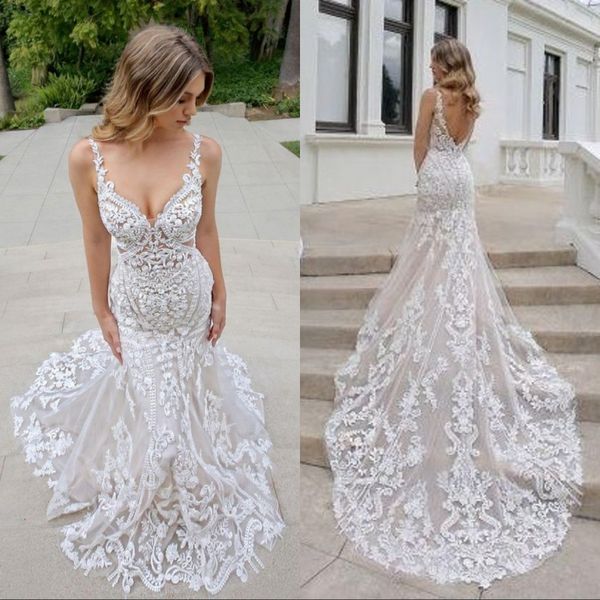 spaghetti open back mermaid plus size wedding dresses vintage lace appliques african beach bohemian bridal gown, White
spaghetti open back mermaid plus size wedding dresses vintage lace appliques african beach bohemian bridal gown, White
