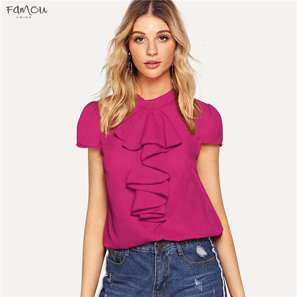 Hot Pink Jabot Collar Cap Sleeve Blouse Elegant Top 2019 Puff Sleeve Solid Summer For Womens Women Blouses
Hot Pink Jabot Collar Cap Sleeve Blouse Elegant Top 2019 Puff Sleeve Solid Summer For Womens Women Blouses