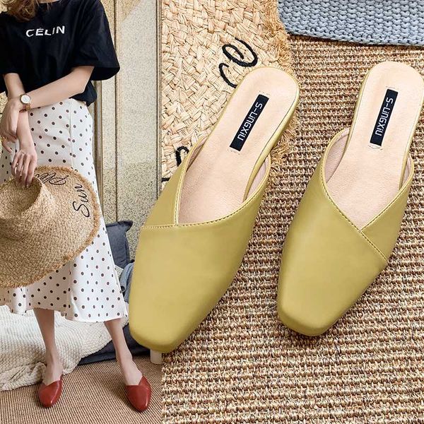 slippers cover pointed toe half women shoes woman summer fashion slip on ladies mules female retro plus size 40, Black
slippers cover pointed toe half women shoes woman summer fashion slip on ladies mules female retro plus size 40, Black