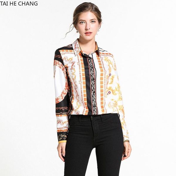 2019 new fashion women clothing blouses & shirts casual print long sleeve vintage slim shirt, White
2019 new fashion women clothing blouses & shirts casual print long sleeve vintage slim shirt, White
