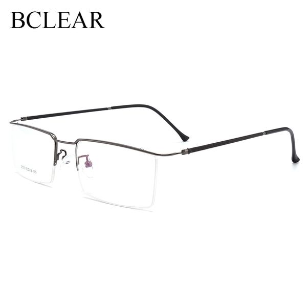 bclear titanium alloy slim glasses frame men ultralight square myopia prescription eyeglasses metal half rimless optical eyewear, Black
bclear titanium alloy slim glasses frame men ultralight square myopia prescription eyeglasses metal half rimless optical eyewear, Black