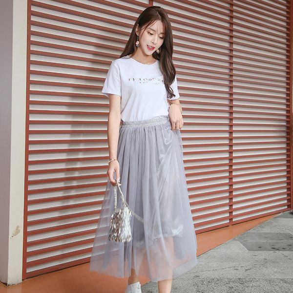 fashion double mesh gauze female skirts 2019 summer a-line long skirt for women a high waist pleated skirt faldas de mujer, Black
fashion double mesh gauze female skirts 2019 summer a-line long skirt for women a high waist pleated skirt faldas de mujer, Black