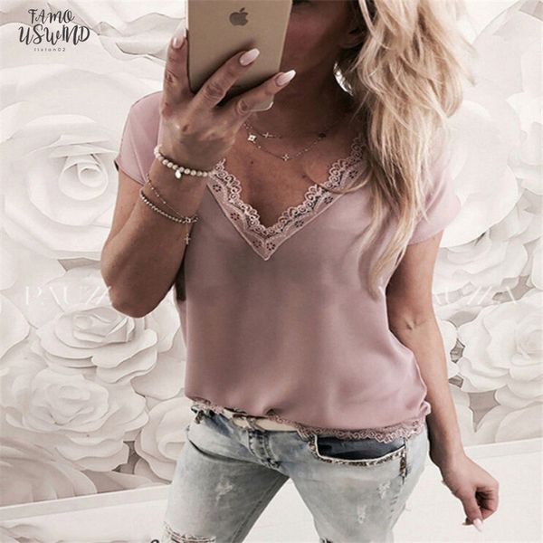 2020 women fashion t shirts short summer v neck lace casual loose t shirt lady short sleeve chiffon female tees, White
2020 women fashion t shirts short summer v neck lace casual loose t shirt lady short sleeve chiffon female tees, White