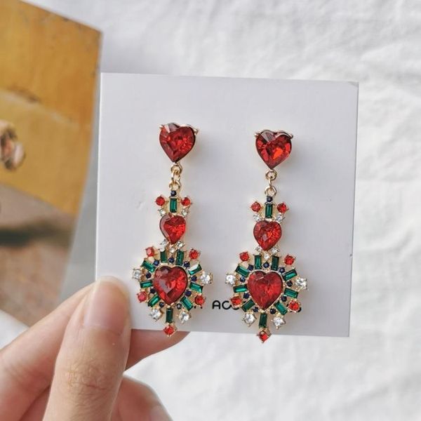 baroque bohemian long drop earring women vintage red crystal heart earrings jewelry, Silver
baroque bohemian long drop earring women vintage red crystal heart earrings jewelry, Silver