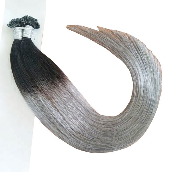 200g pack u tip pre-bonded fusion hair extensions nail straight wave ombre color t1b/gray hair, Black
200g pack u tip pre-bonded fusion hair extensions nail straight wave ombre color t1b/gray hair, Black