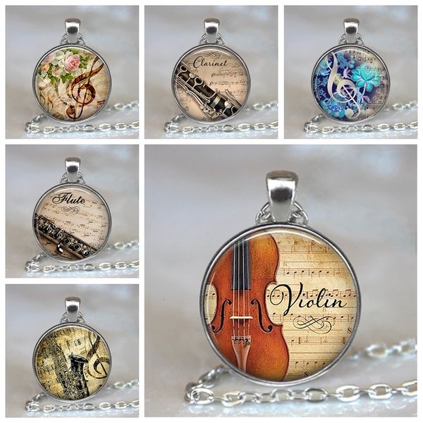 retro music & roses necklace treble musical note pendant glass dome musician music student lover's gift fashion jewelry necklace, Silver
retro music & roses necklace treble musical note pendant glass dome musician music student lover's gift fashion jewelry necklace, Silver