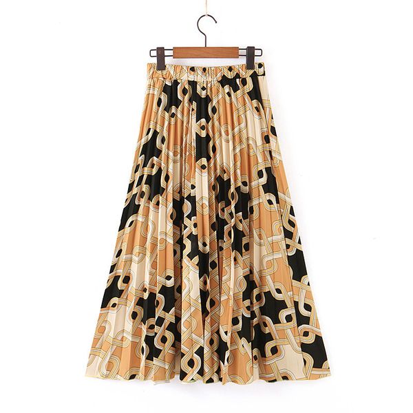 skirts women chain print pleated skirt high waist boho ladies fashion a line loose casual chic mid calf faldas mujer, Black
skirts women chain print pleated skirt high waist boho ladies fashion a line loose casual chic mid calf faldas mujer, Black