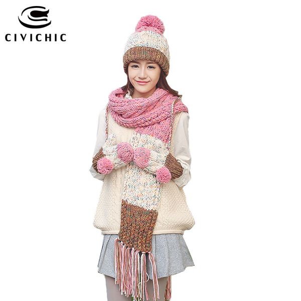 civichic grade winter warm set knit hat scarf gloves girl velvet pompon headwear beanies tassel shawl thicken mittens sh177, Blue;gray
civichic grade winter warm set knit hat scarf gloves girl velvet pompon headwear beanies tassel shawl thicken mittens sh177, Blue;gray