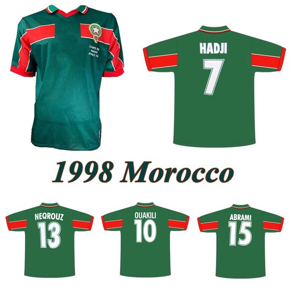 1998 morocco retro soccer jersey 98 99 maroc hadji bassir ouakili neqrouz abrami vintage classic old football shirt, Black;yellow
1998 morocco retro soccer jersey 98 99 maroc hadji bassir ouakili neqrouz abrami vintage classic old football shirt, Black;yellow