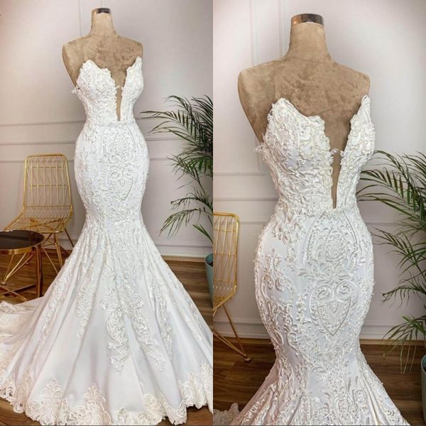 vestidos de novia vintage lace mermaid wedding dress deep v neck backless wedding gowns, White
vestidos de novia vintage lace mermaid wedding dress deep v neck backless wedding gowns, White