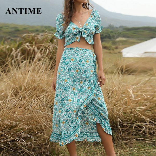 antime women summer dress backless bow beach short sleeve bohemian v neck party floral print casual midi dresses two piece set, Black;gray
antime women summer dress backless bow beach short sleeve bohemian v neck party floral print casual midi dresses two piece set, Black;gray