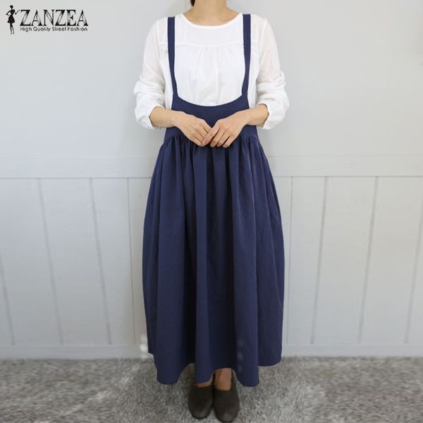 oversized women's sundress zanzea summer linen overalls dress female suspender pleated vestidos kitchen apron dress for woman, Black;gray
oversized women's sundress zanzea summer linen overalls dress female suspender pleated vestidos kitchen apron dress for woman, Black;gray