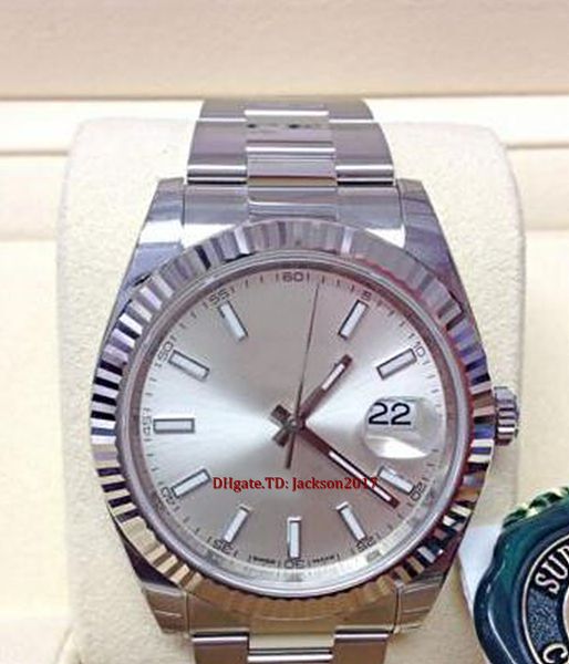 christmas gift 5 style mens watches 126334 silver dial 18k white gold steel automatic watch 41mm asian movement 2813, Slivery;brown
christmas gift 5 style mens watches 126334 silver dial 18k white gold steel automatic watch 41mm asian movement 2813, Slivery;brown