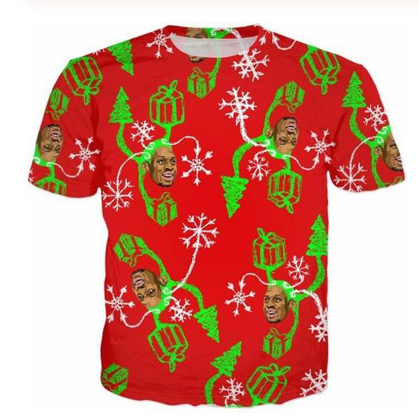 2019 big yards t-shirt women men dennis rodman christmas 3d sublimation print t-shirt summer clothes t-shirt drw0138, White;black
2019 big yards t-shirt women men dennis rodman christmas 3d sublimation print t-shirt summer clothes t-shirt drw0138, White;black