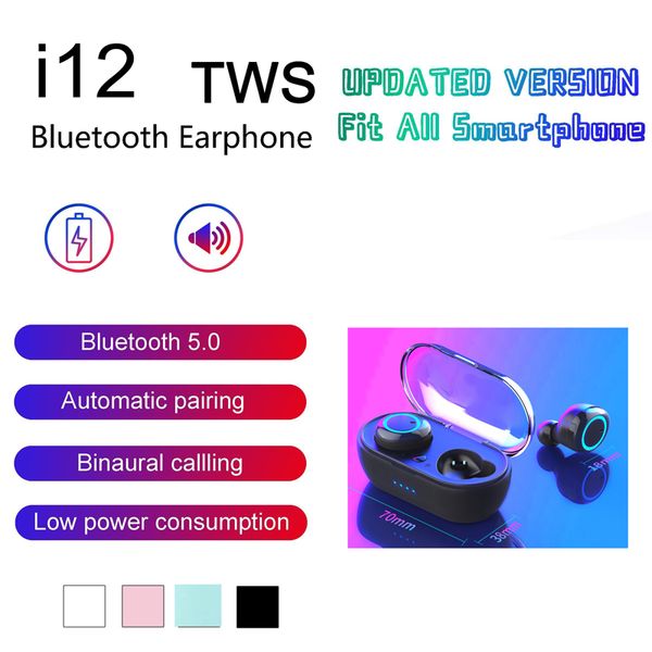multi colors i12 tws 5.0 wireless bluetooth headphones e19 earphones touch control headset earbuds white black red pink green
multi colors i12 tws 5.0 wireless bluetooth headphones e19 earphones touch control headset earbuds white black red pink green