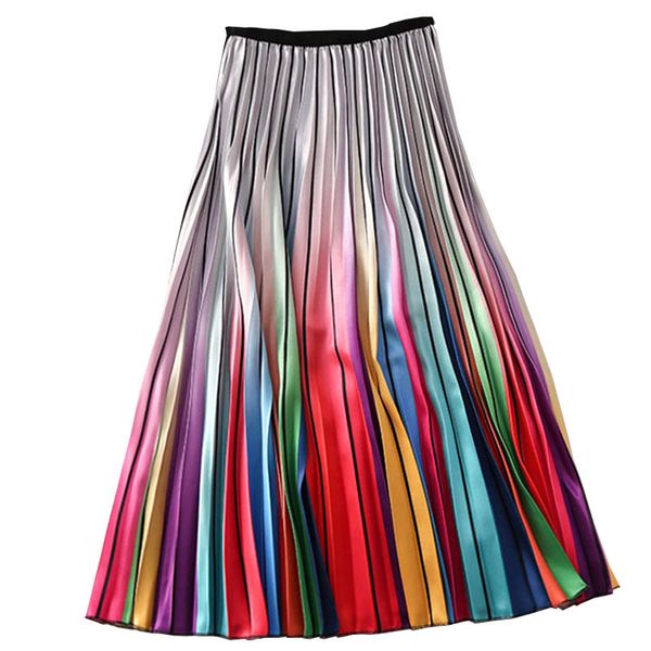 woman high waist pleated skirt spring summer rainbow skirts lady elastic waist a line midi skirt mid calf long skirts, Black
woman high waist pleated skirt spring summer rainbow skirts lady elastic waist a line midi skirt mid calf long skirts, Black