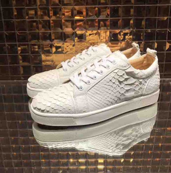 italy designer graffiti python leather men's red sole shoes skateboard high red bottom sneakers women,men dress party trainers, Black
italy designer graffiti python leather men's red sole shoes skateboard high red bottom sneakers women,men dress party trainers, Black