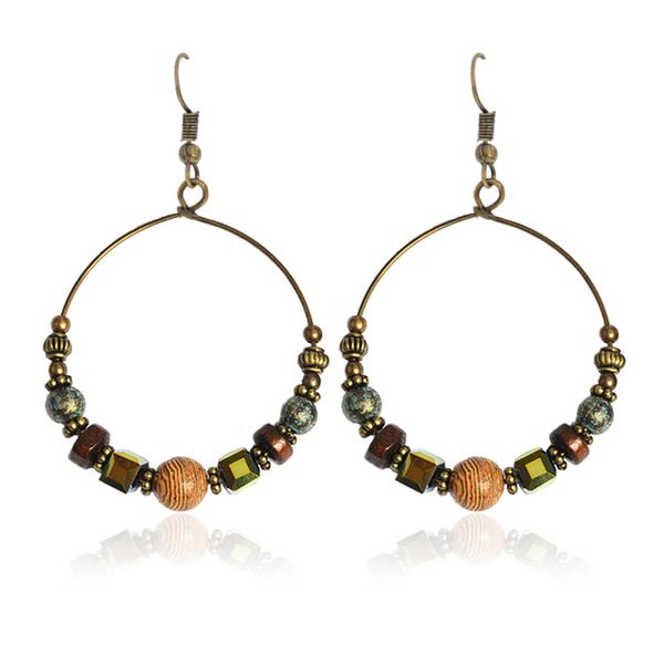 charm isinyee antique wooden beads hoop earrings for women girls vintage gold bead round circle ethnic ear jewelry, Golden
charm isinyee antique wooden beads hoop earrings for women girls vintage gold bead round circle ethnic ear jewelry, Golden