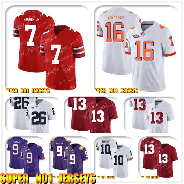 5-24 ncaa 7 dwayne haskins jr 16 trevor lawrence clemson tigers college football jersey daniel jones saquon barkley lawrence taylor, Black;red
5-24 ncaa 7 dwayne haskins jr 16 trevor lawrence clemson tigers college football jersey daniel jones saquon barkley lawrence taylor, Black;red