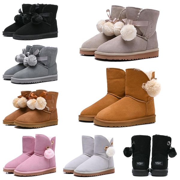 New Fashion Luxury Designer Women Boots Australia Snow Boots WGG Black Grey Bailey Hairball Bow Tie Ankle Knee Winter Boot 36-41
New Fashion Luxury Designer Women Boots Australia Snow Boots WGG Black Grey Bailey Hairball Bow Tie Ankle Knee Winter Boot 36-41