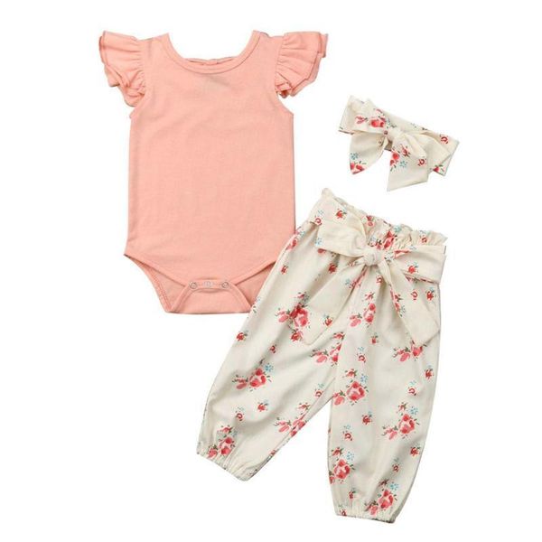 summer baby girls floral clothes sets lovely sweet short sleeve fashion trend romper and bow pants and headdress, White
summer baby girls floral clothes sets lovely sweet short sleeve fashion trend romper and bow pants and headdress, White