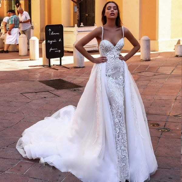 fabulous overskirt lace mermaid wedding dresses sweetheart neck appliqued trumpet bridal gowns beaded tulle plus size vestido de novia, White
fabulous overskirt lace mermaid wedding dresses sweetheart neck appliqued trumpet bridal gowns beaded tulle plus size vestido de novia, White