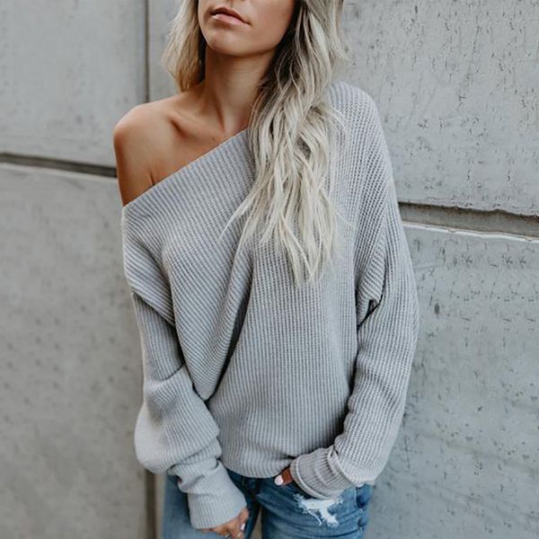 2019 sweater woman one word lead strapless solid color knitting unlined upper garment, Black;white
2019 sweater woman one word lead strapless solid color knitting unlined upper garment, Black;white