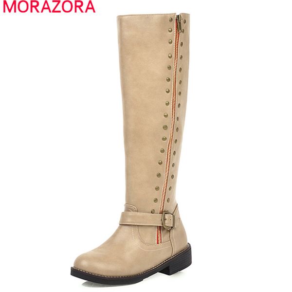 morazora 2020 new arrival knee high boots women pu round toe autumn casual shoes rivet zip buckle low heels shoes woman, Black
morazora 2020 new arrival knee high boots women pu round toe autumn casual shoes rivet zip buckle low heels shoes woman, Black