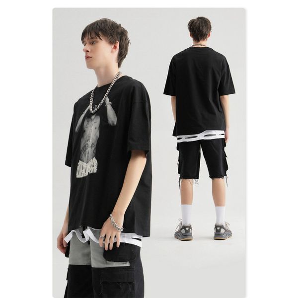 men designer t shirts 2020 summer mens brand printed tees mens vintage tide street tshirts hiphop loose tees sell, White;black
men designer t shirts 2020 summer mens brand printed tees mens vintage tide street tshirts hiphop loose tees sell, White;black