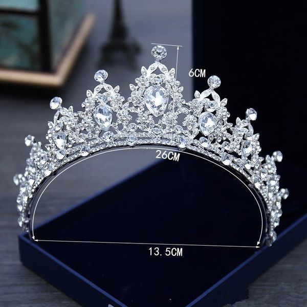 2021 white crystal bridal jewelry tiara headpieces crown princess for wedding dress accessories, Silver
2021 white crystal bridal jewelry tiara headpieces crown princess for wedding dress accessories, Silver