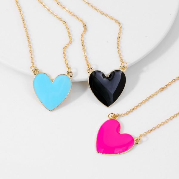 trendy colorful heart pendant necklace for women bohemian statement necklace personalized long chain sweater jewelry, Silver
trendy colorful heart pendant necklace for women bohemian statement necklace personalized long chain sweater jewelry, Silver