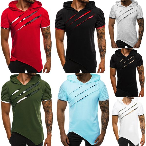 t shirt men t shirt tshirt streetwear stranger things 2019 fashion short sle summer casual patchwork slim short sleeve hooded, White;black
t shirt men t shirt tshirt streetwear stranger things 2019 fashion short sle summer casual patchwork slim short sleeve hooded, White;black