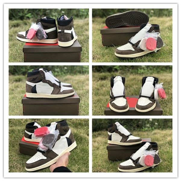 2018 High Quality Travis Scott logo 1s OG High One Basketball shoes Brown Scott Mens Designer Sneakers 1 Skate Trainers Q4
2018 High Quality Travis Scott logo 1s OG High One Basketball shoes Brown Scott Mens Designer Sneakers 1 Skate Trainers Q4