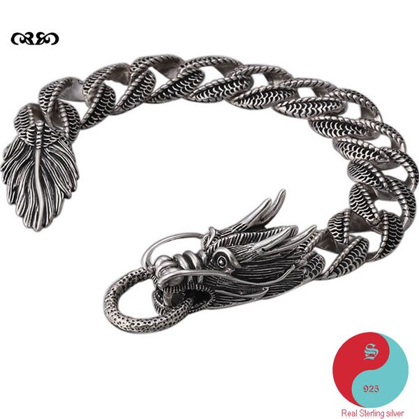 hiphop ethnic real pure 925 sterling silver bracelet men retro rock hip hop dragons bracelet chinese luck fine jewelry, Golden;silver
hiphop ethnic real pure 925 sterling silver bracelet men retro rock hip hop dragons bracelet chinese luck fine jewelry, Golden;silver