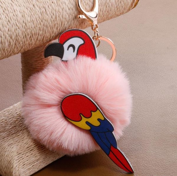 lovely parrot pecker fluffy pompom flamingo keychain women faux fur ball pompon key chain car bag key ring holder, Silver
lovely parrot pecker fluffy pompom flamingo keychain women faux fur ball pompon key chain car bag key ring holder, Silver