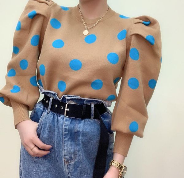корейский puff рукавом пуловер трикотаж 2020 весна осень женщины полька dot winter top вязаные o-образным вырезом свитер женщина нижняя пере, White;black
корейский puff рукавом пуловер трикотаж 2020 весна осень женщины полька dot winter top вязаные o-образным вырезом свитер женщина нижняя пере, White;black