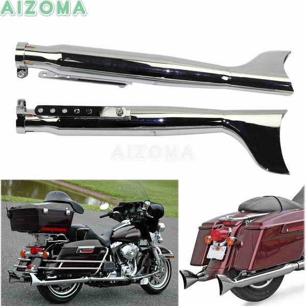 2x motorcycles 550mm & 21'' chrome fishtail exhaust pipe universal muffler for softail touring cafe racer bobber
2x motorcycles 550mm & 21'' chrome fishtail exhaust pipe universal muffler for softail touring cafe racer bobber