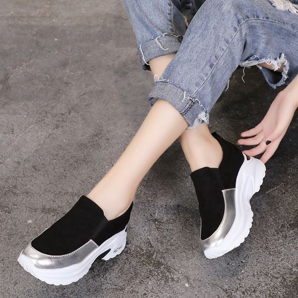 clunky sneaker ladies platform shoes cross trainers color matching loafers shoes women designers espadrilles korean style, Black
clunky sneaker ladies platform shoes cross trainers color matching loafers shoes women designers espadrilles korean style, Black